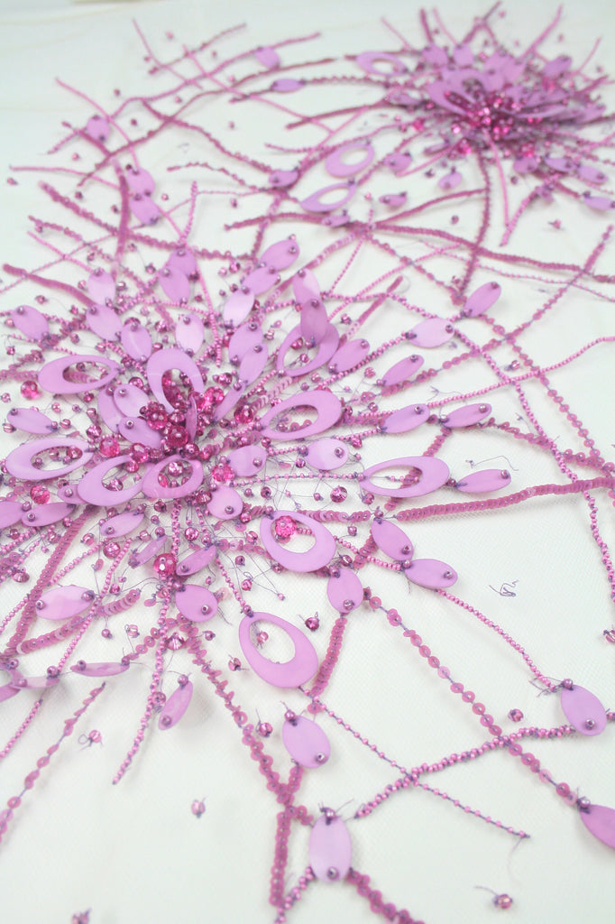 3D Lilac Pink Starburst Applique