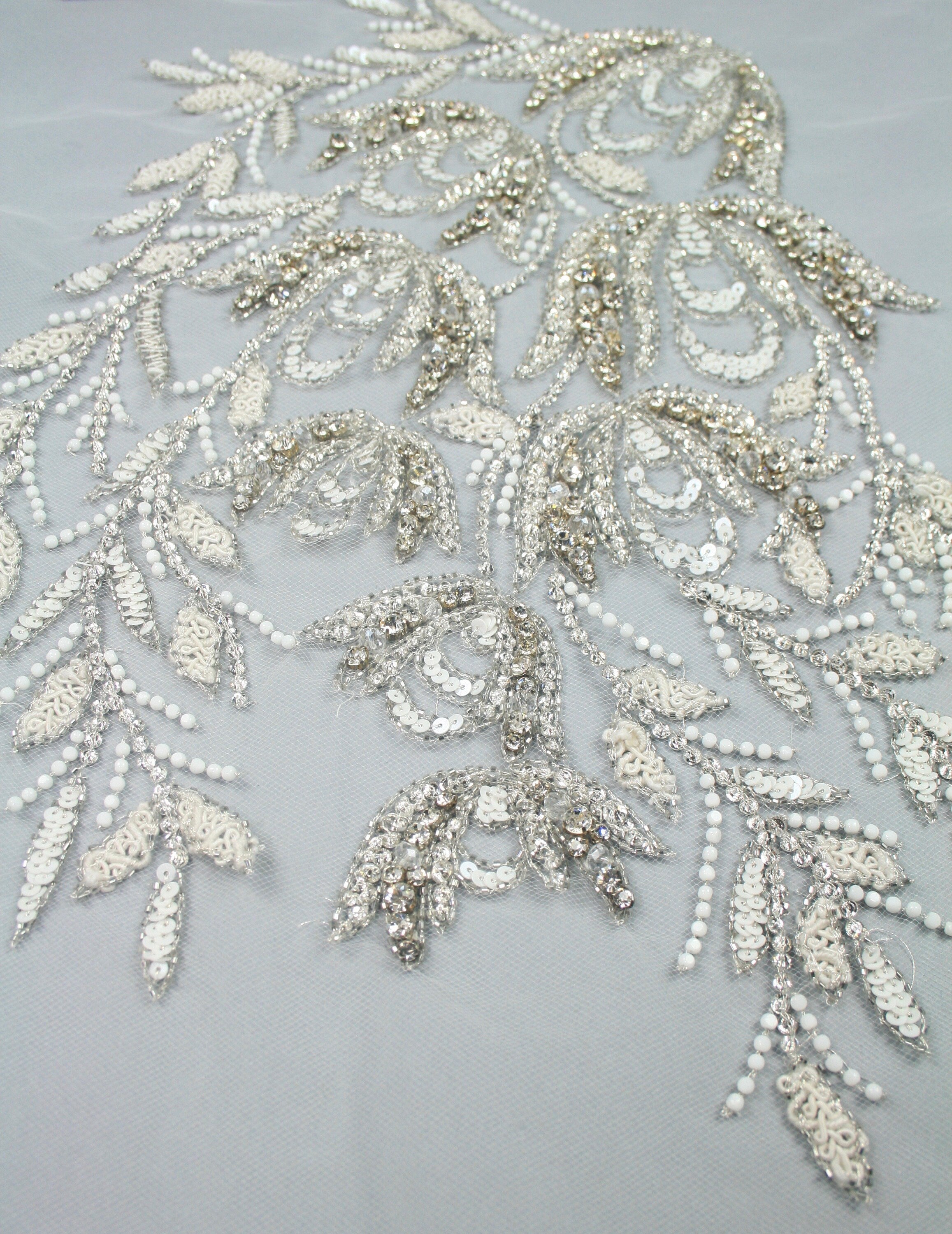 3D Bridal Floral Vine Applique