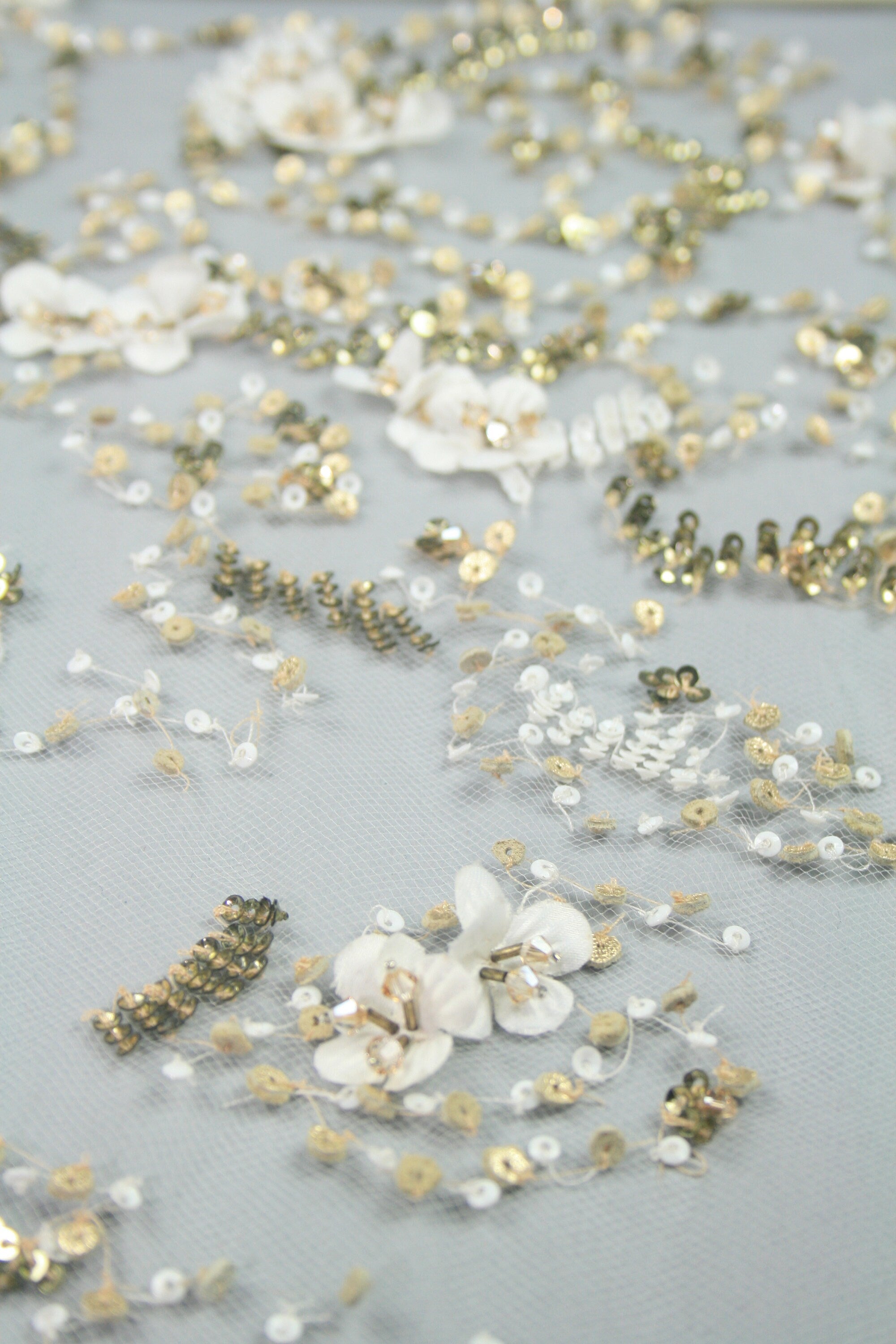 C108 - Antique Gold Bridal Bodice Applique