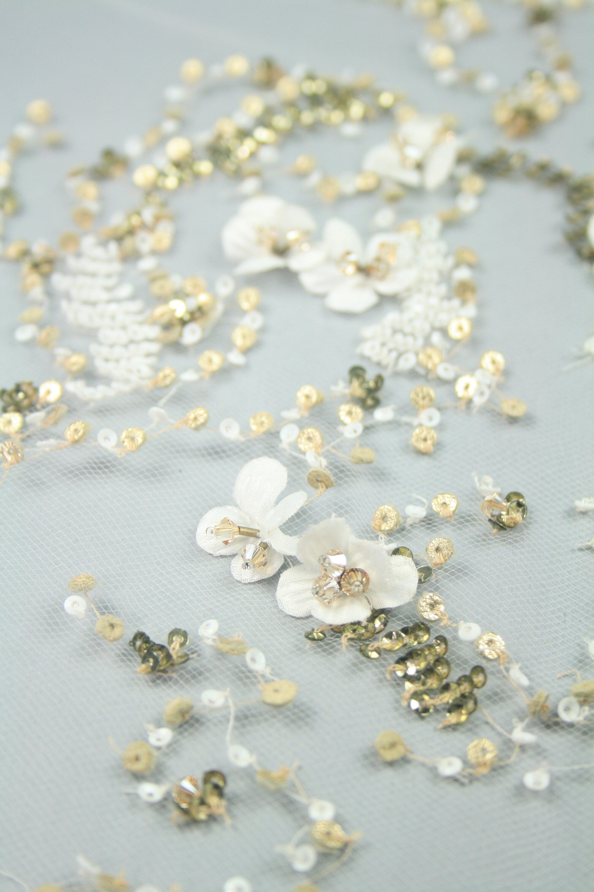 C108 - Antique Gold Bridal Bodice Applique