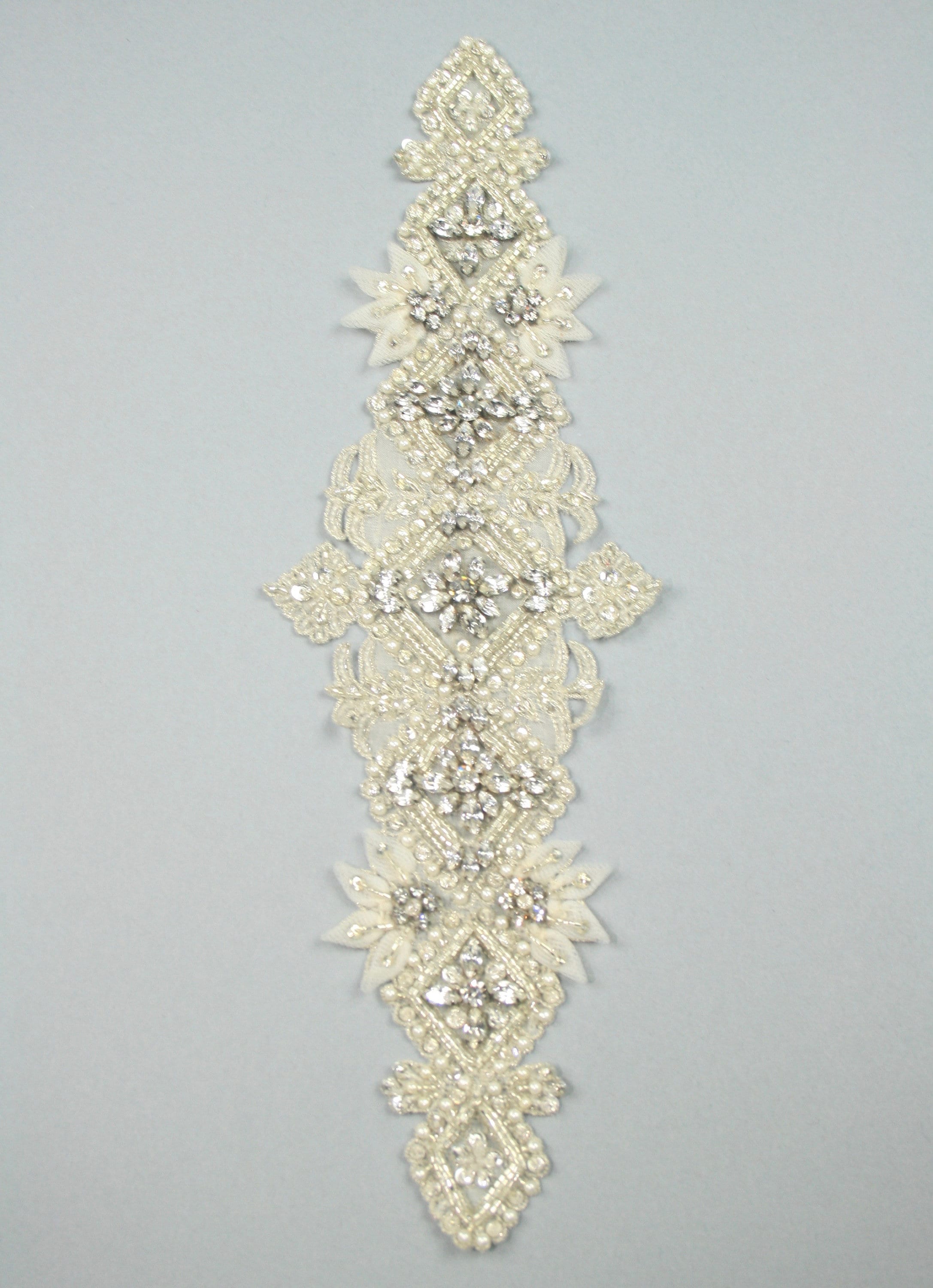 3D Heavy Beaded Wedding Applique