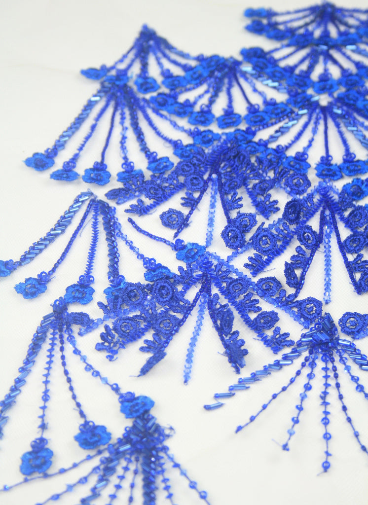 3D Capri Blue Lace Applique