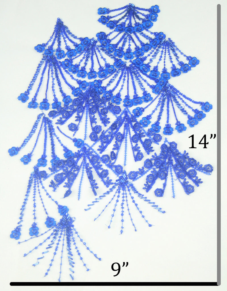 3D Capri Blue Lace Applique