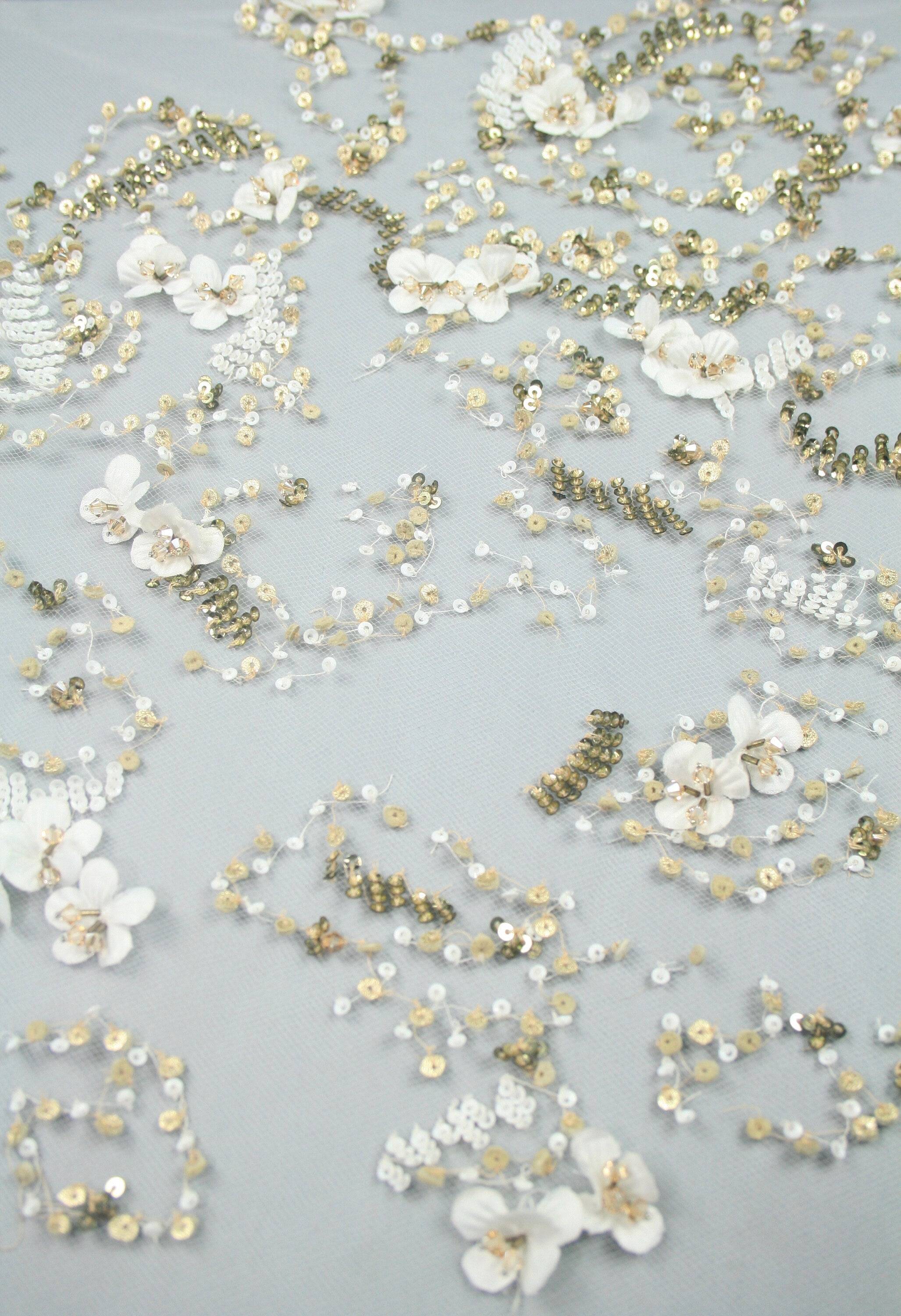 C108 - Antique Gold Bridal Bodice Applique