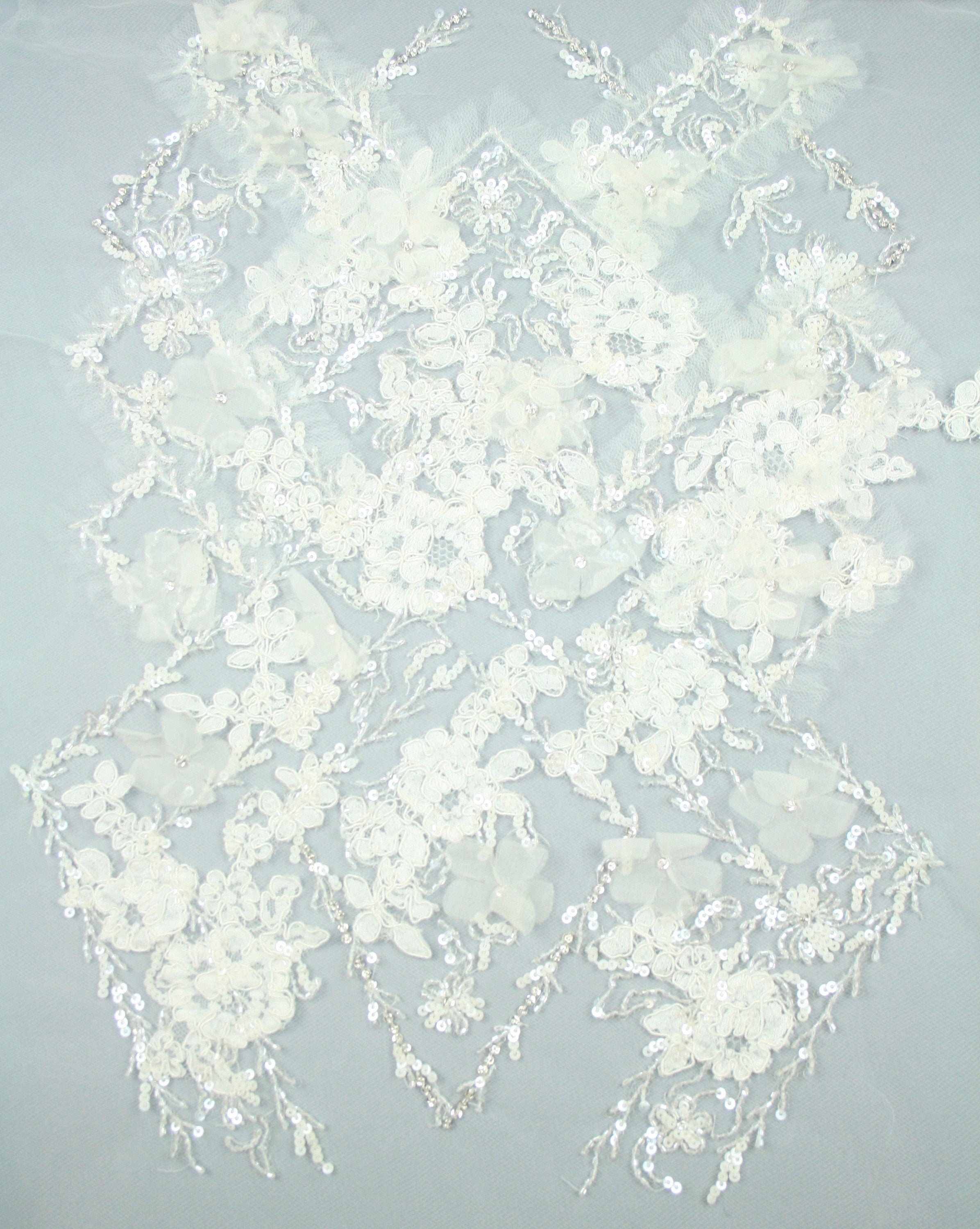 3D Bridal Lace Wedding Applique