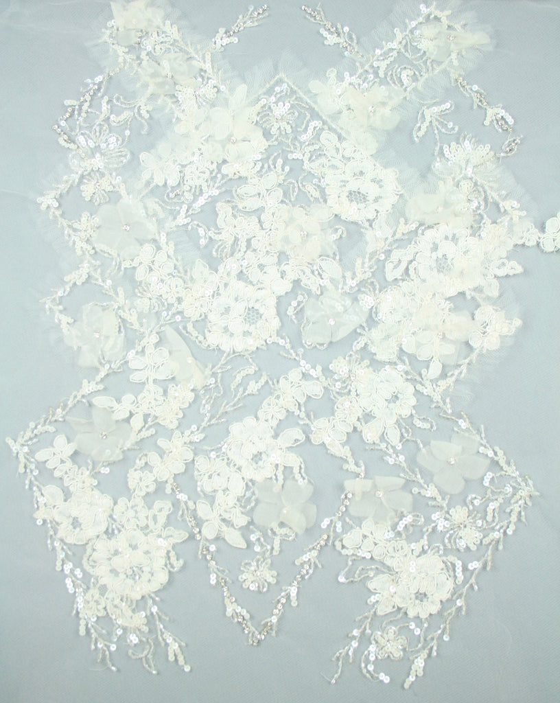 3D Bridal Lace Wedding Applique