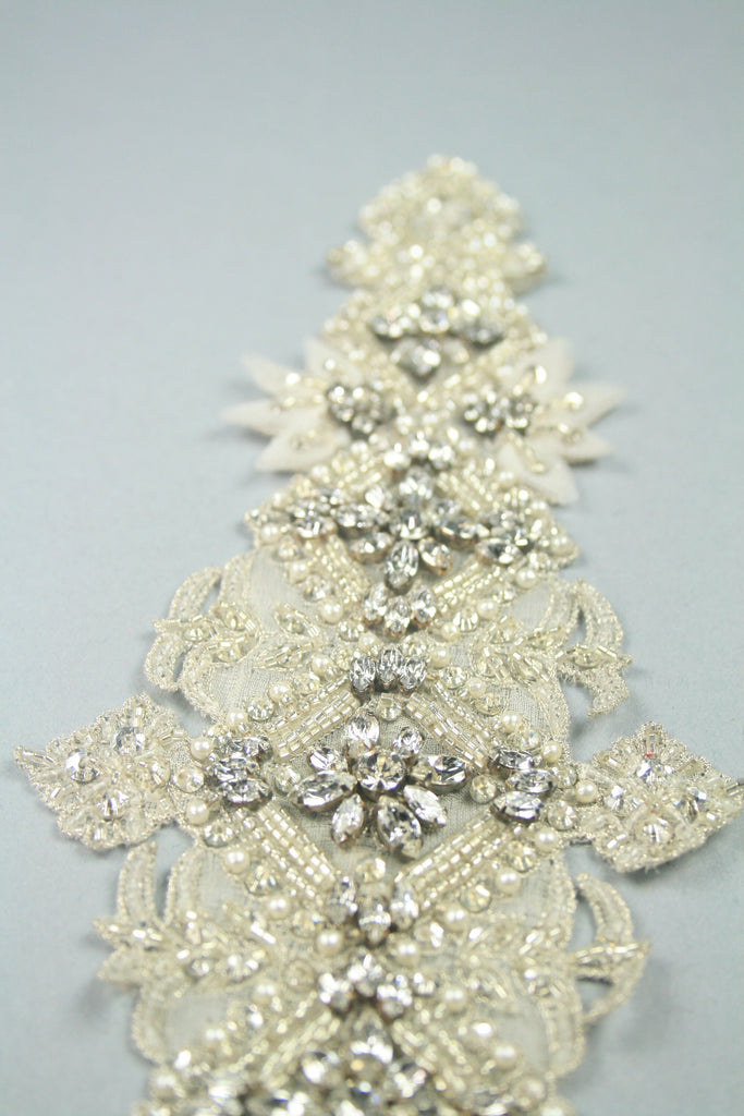 3D Heavy Beaded Wedding Applique