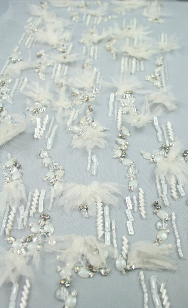 3D White Bridal Applique