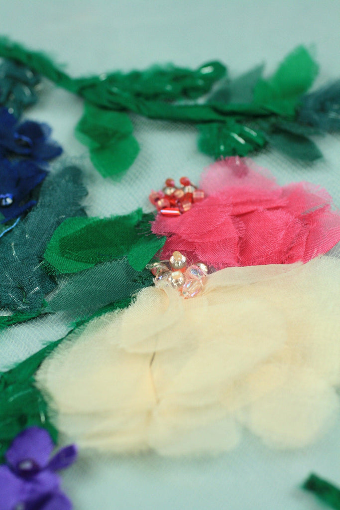 3D Customizable Floral Cascade Applique - Moda Artisans