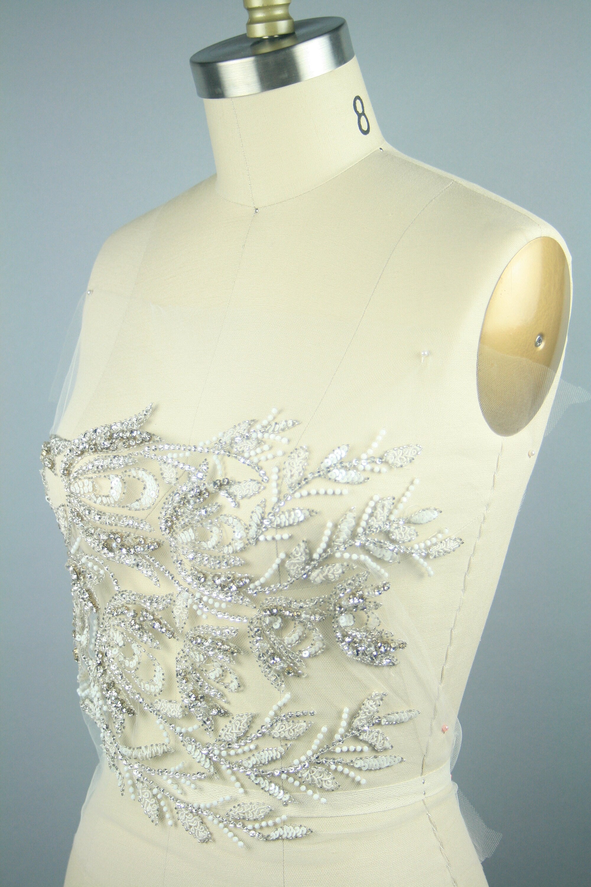 3D Bridal Floral Vine Applique