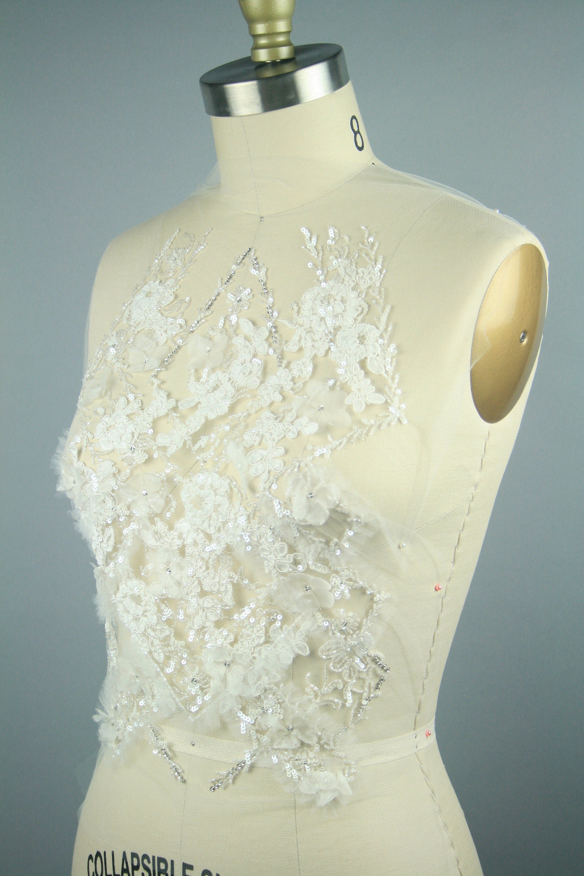 3D Bridal Lace Wedding Applique