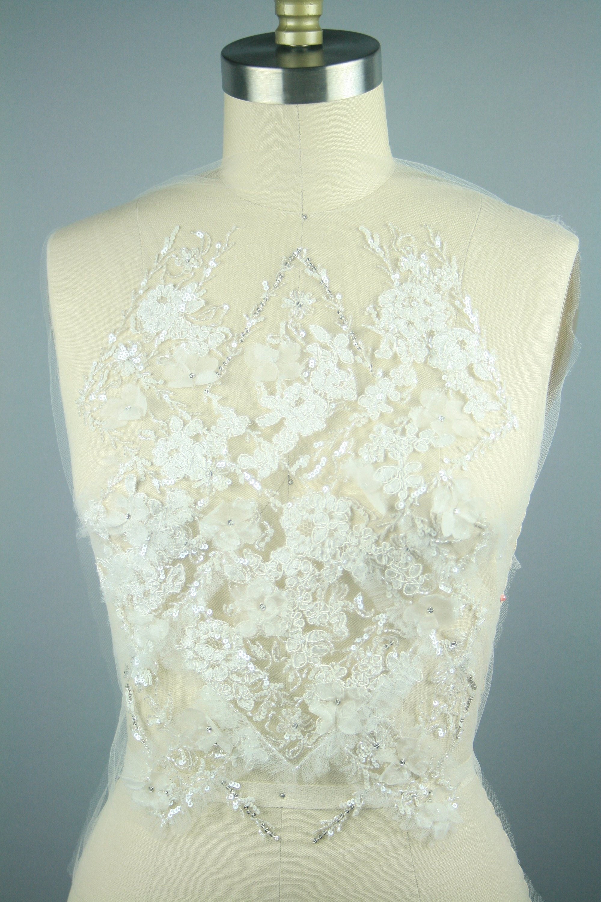 3D Bridal Lace Wedding Applique