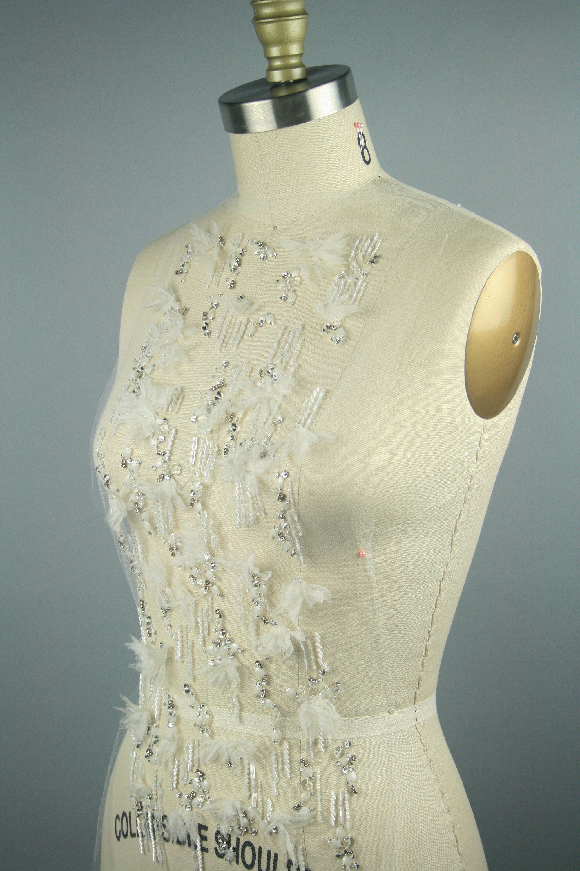 3D White Bridal Applique