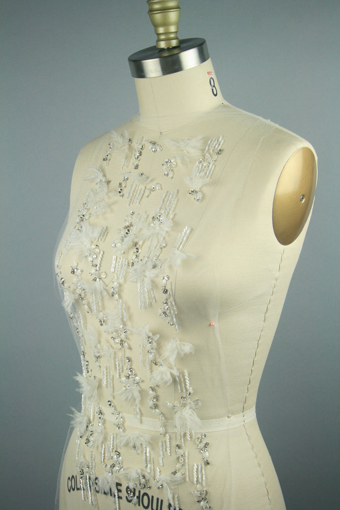 3D White Bridal Applique