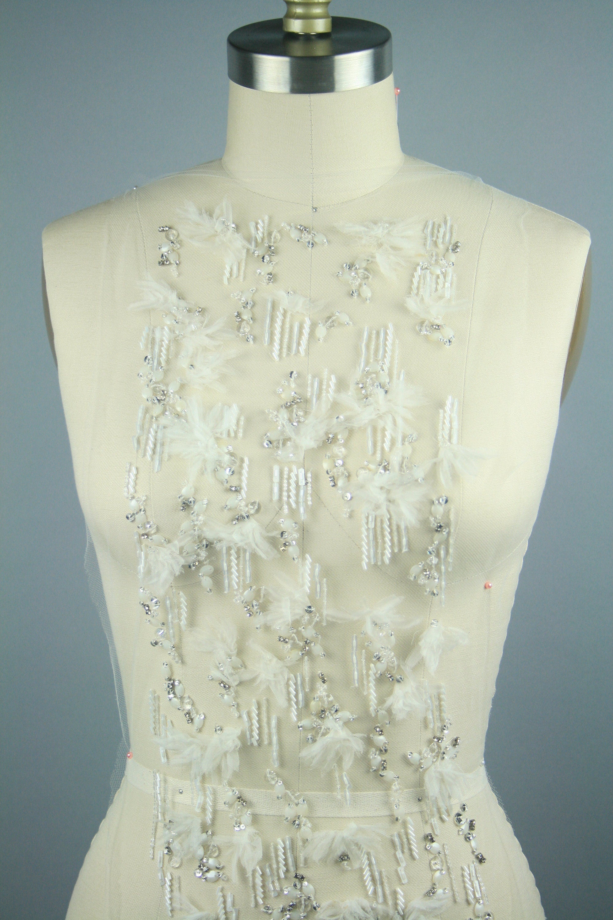 3D White Bridal Applique