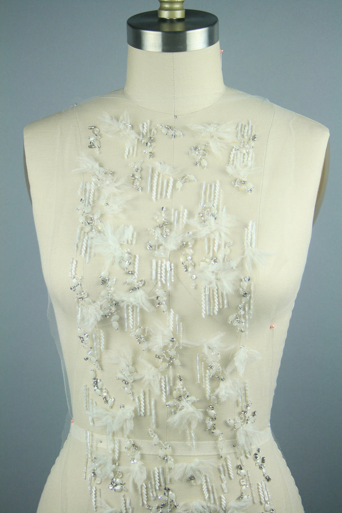 3D White Bridal Applique