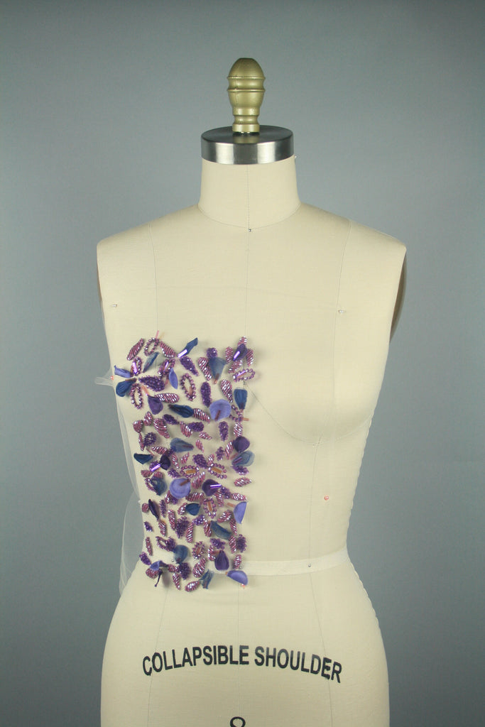 3D Purple Indigo Applique