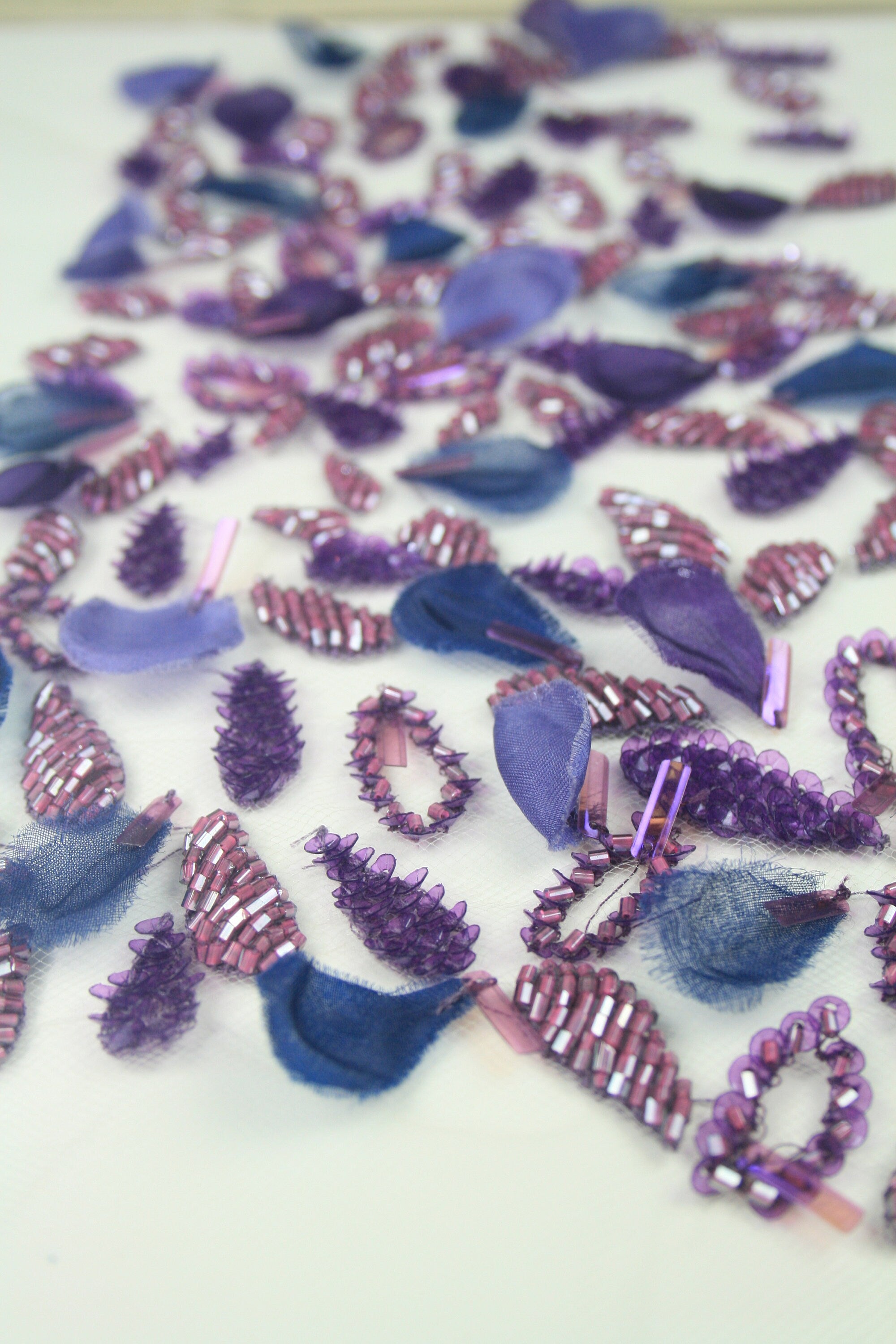 3D Purple Indigo Applique