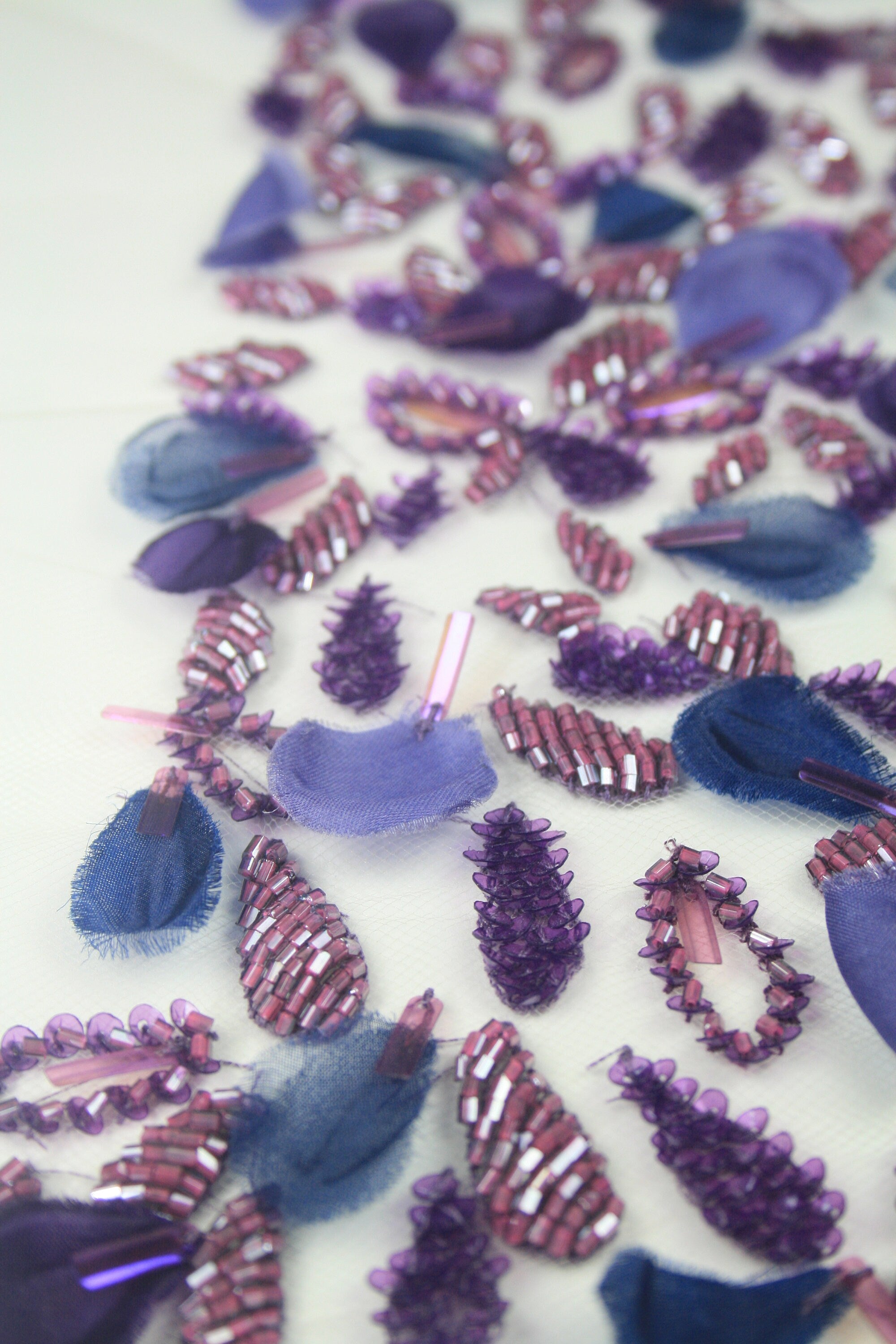 3D Purple Indigo Applique