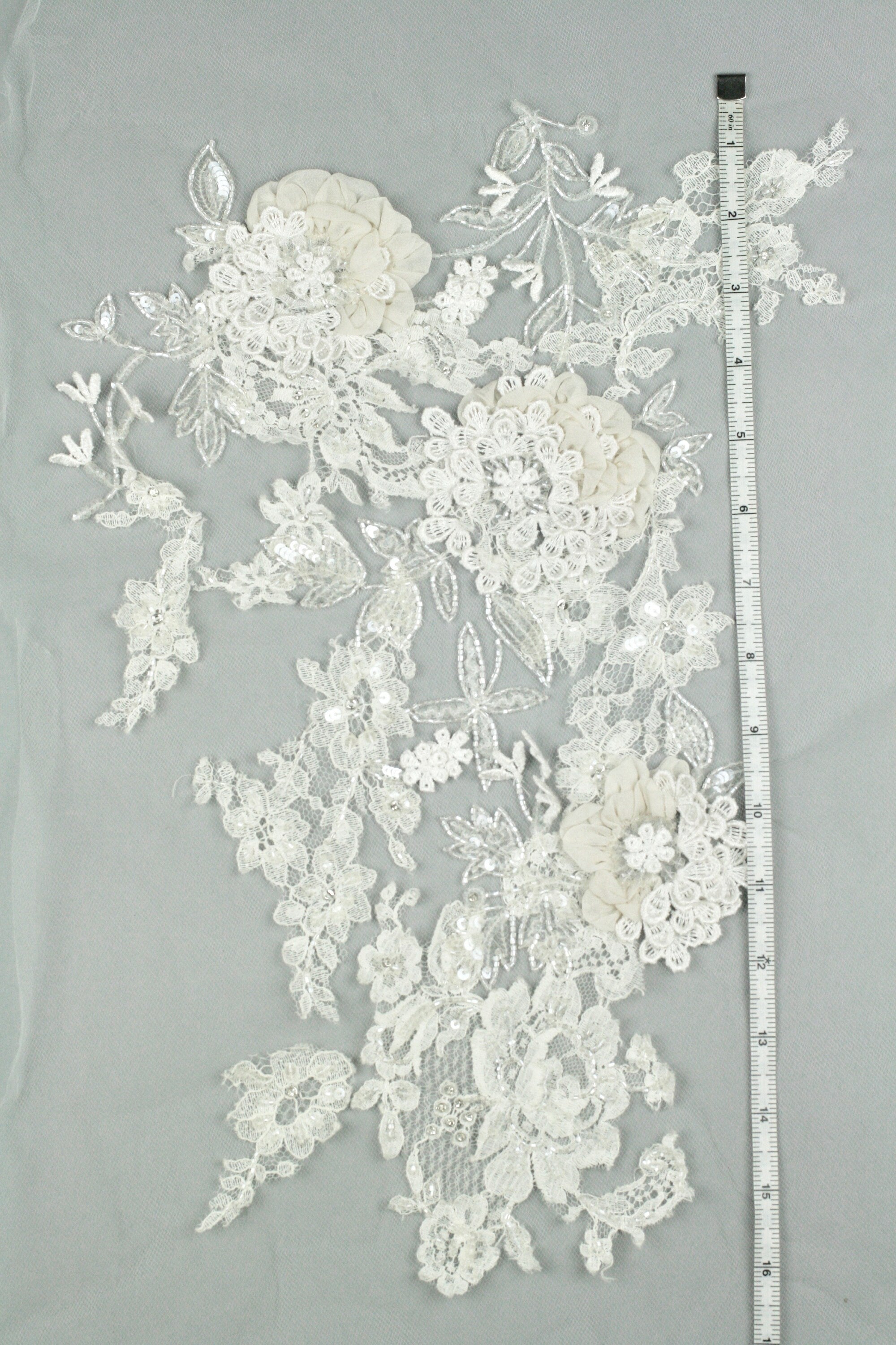 3D Pure White Lace Applique