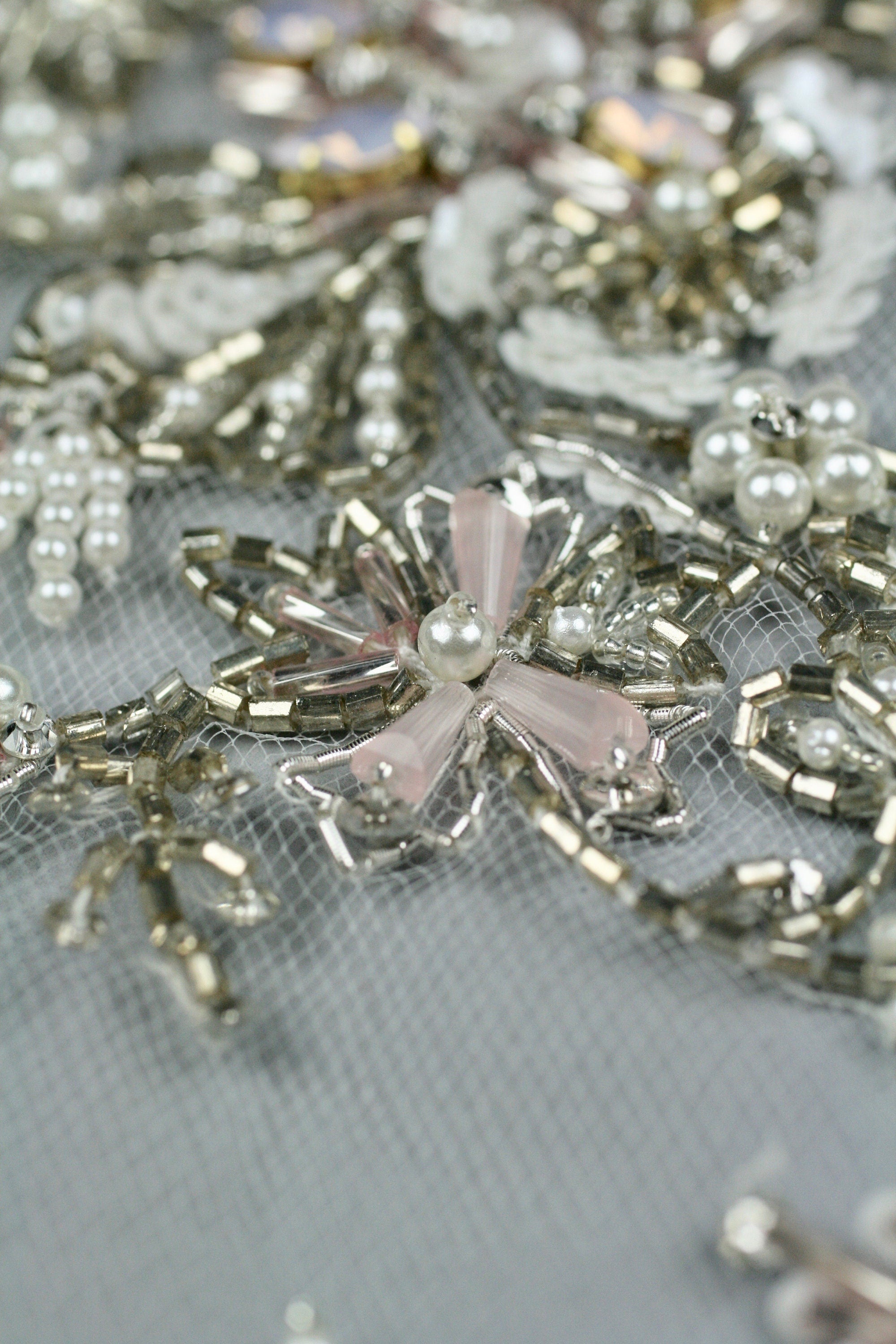 3D Opalescent Beaded Bridal Applique