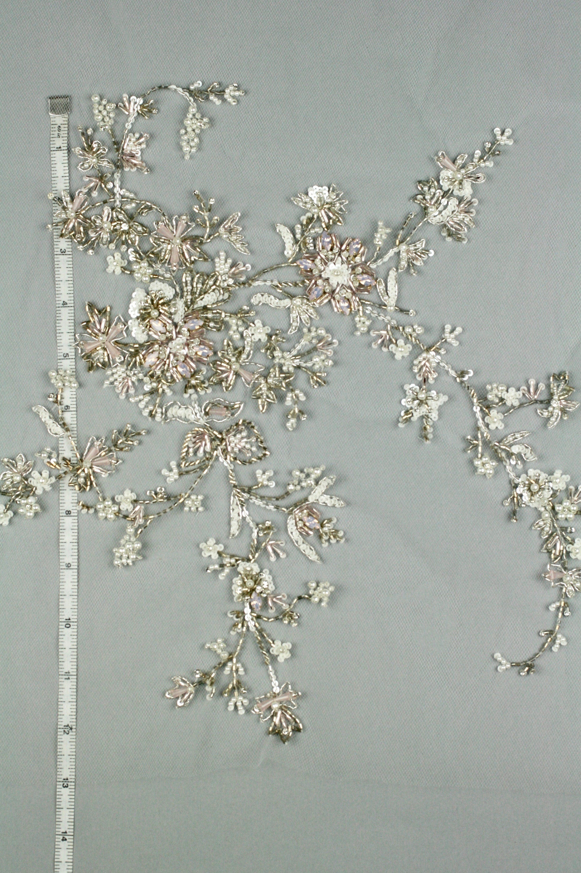 3D Opalescent Beaded Bridal Applique