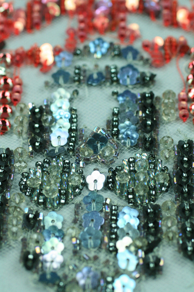 C102 - Multi Colored Beaded Sequin Panel - Moda Artisans