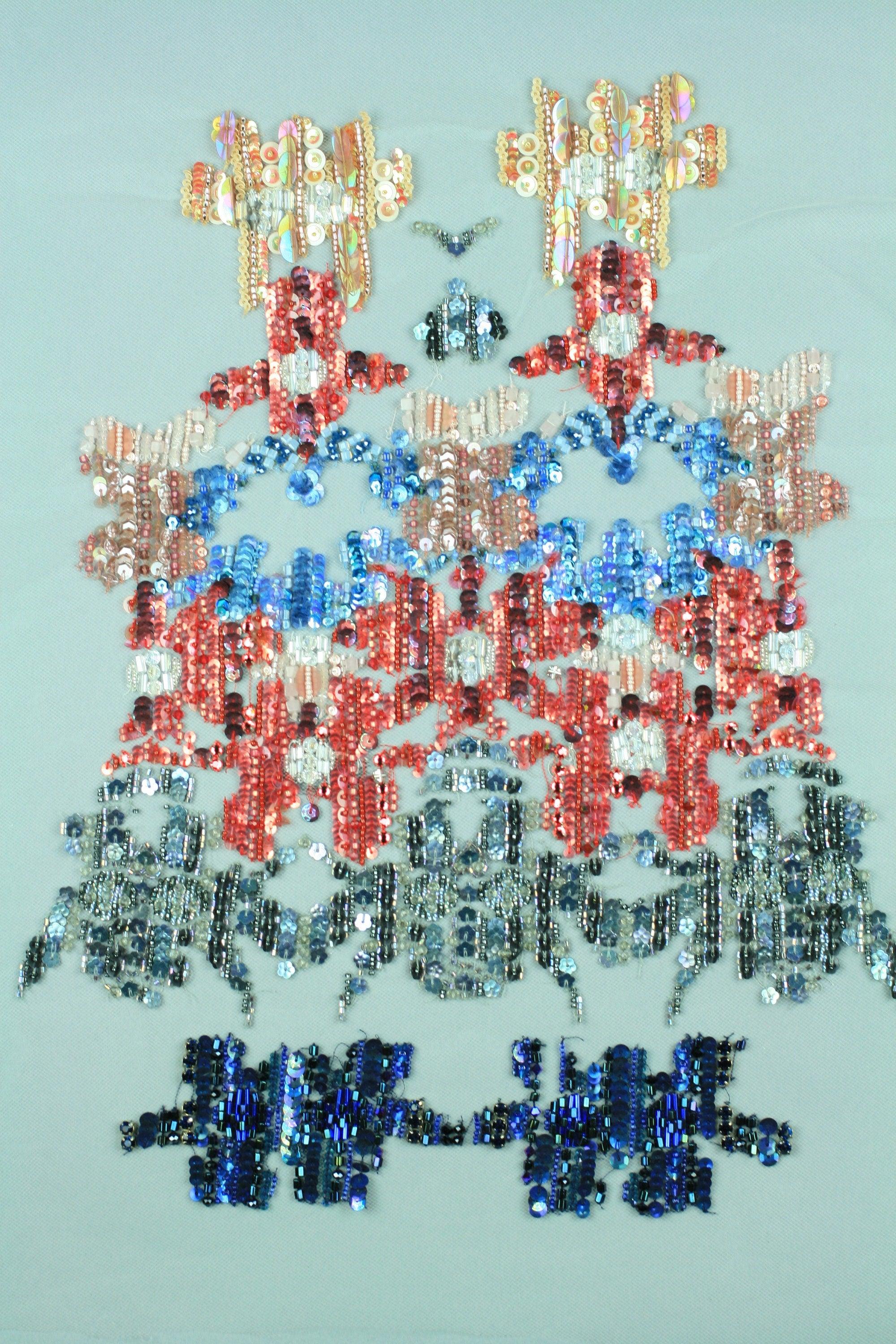 C102 - Multi Colored Beaded Sequin Panel - Moda Artisans