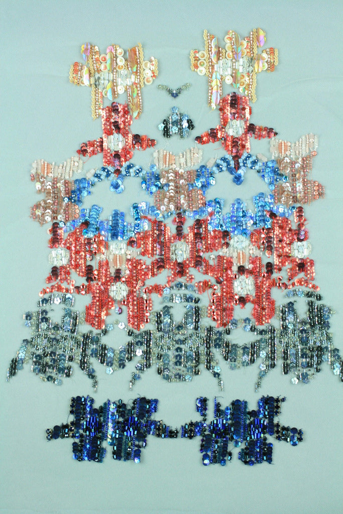 C102 - Multi Colored Beaded Sequin Panel - Moda Artisans