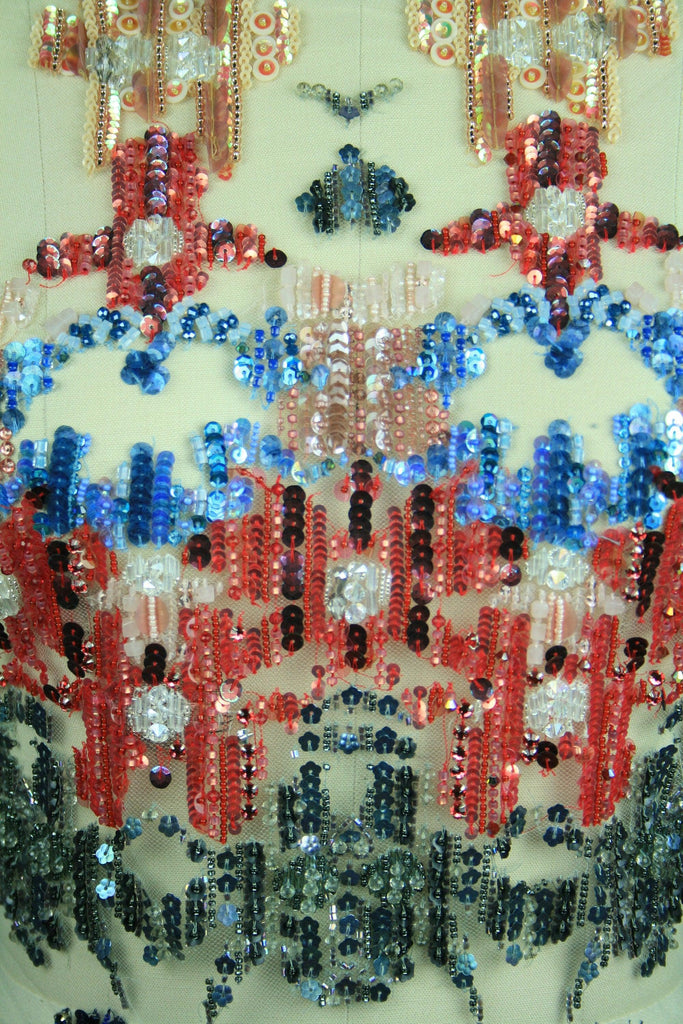 C102 - Multi Colored Beaded Sequin Panel - Moda Artisans