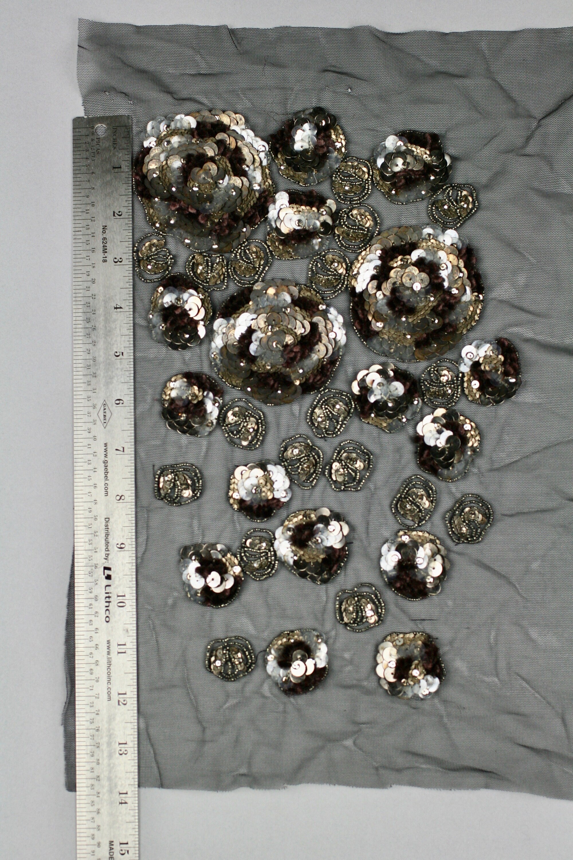 3D Heavy Beaded Sequin Applique