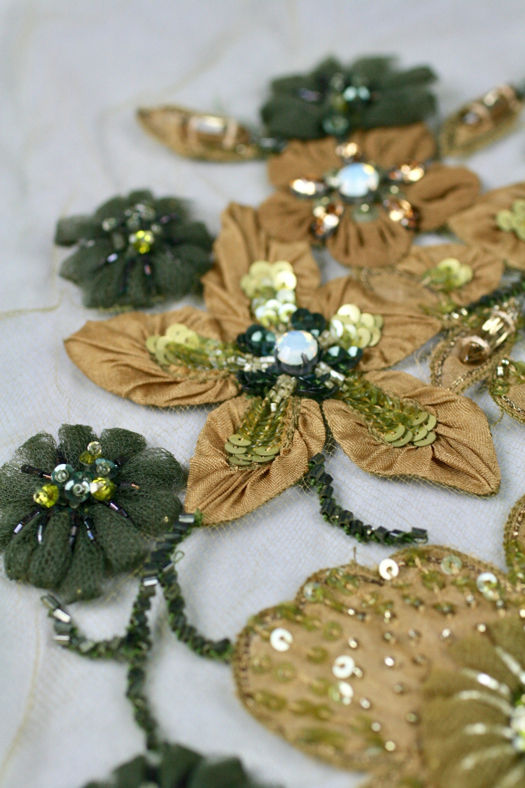 C110 - Black & Gold Floral Panel