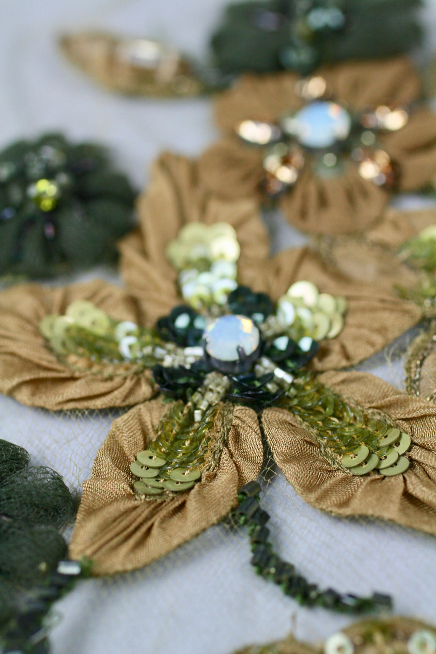 C110 - Black & Gold Floral Panel