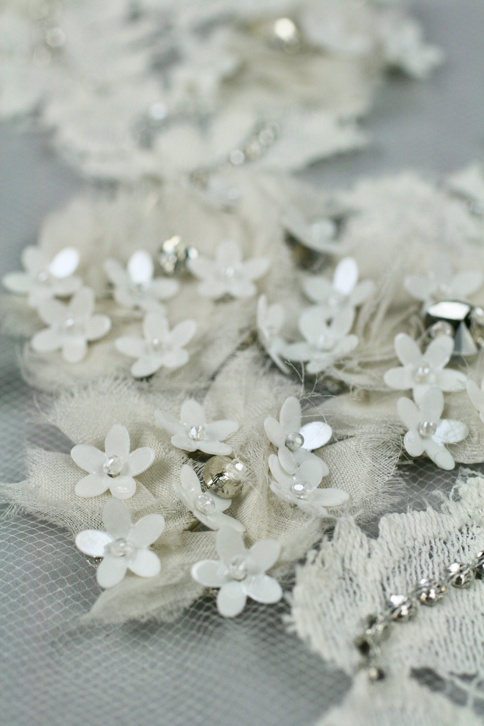 3D Ornate Flowering Bridal Applique
