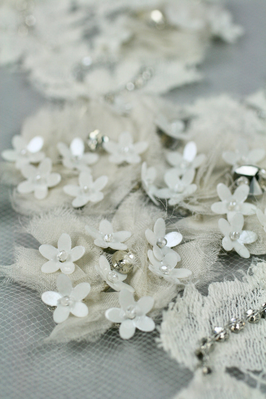 3D Ornate Flowering Bridal Applique
