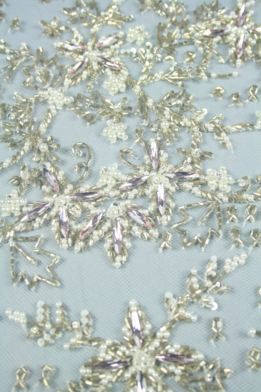 bridal beaded applique, wedding dress applique, crystal appliques for dance costumes, rhinestone applique bodice, hand embroidered applique