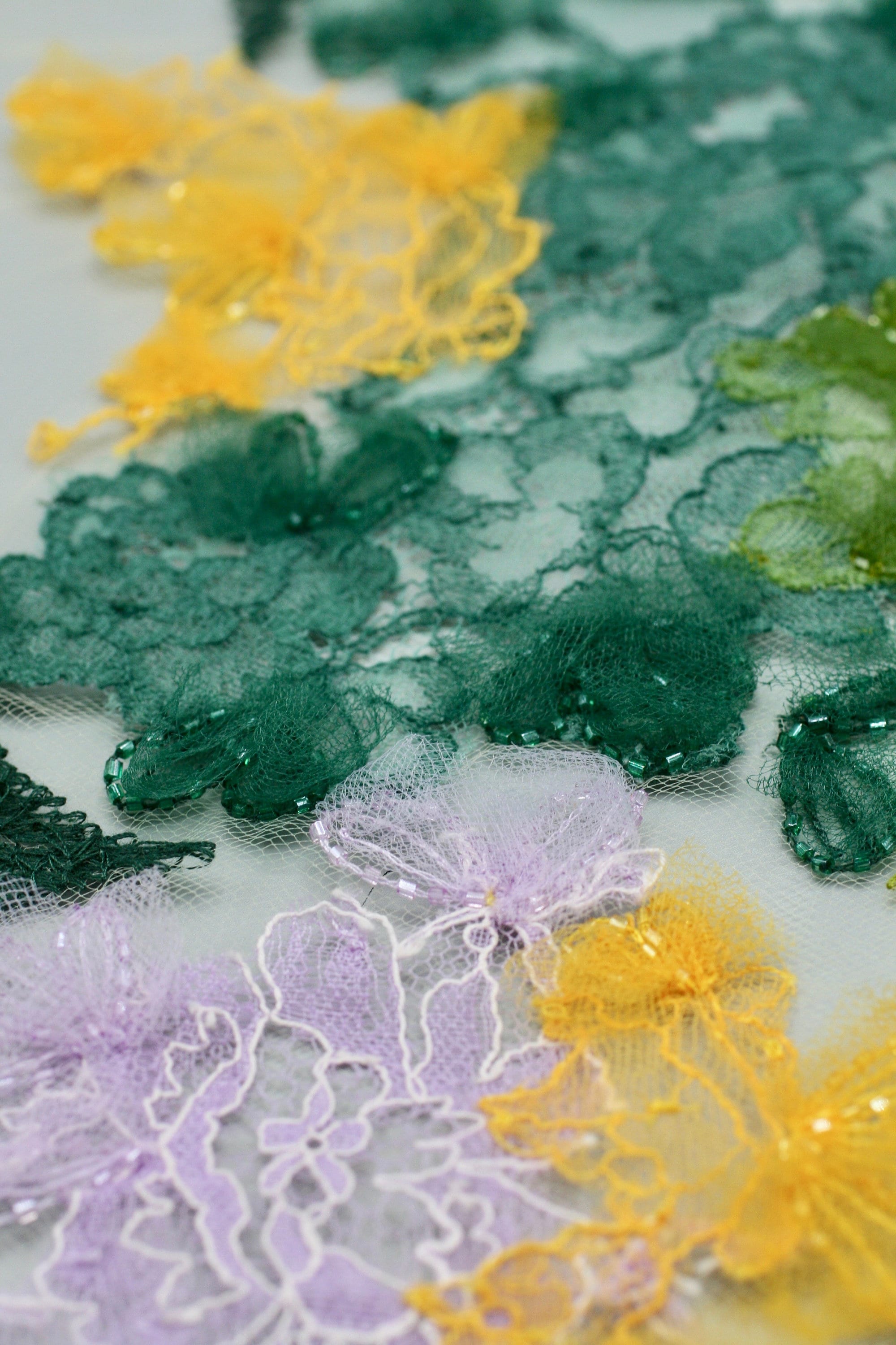 3D Floral Chantilly Lace Applique