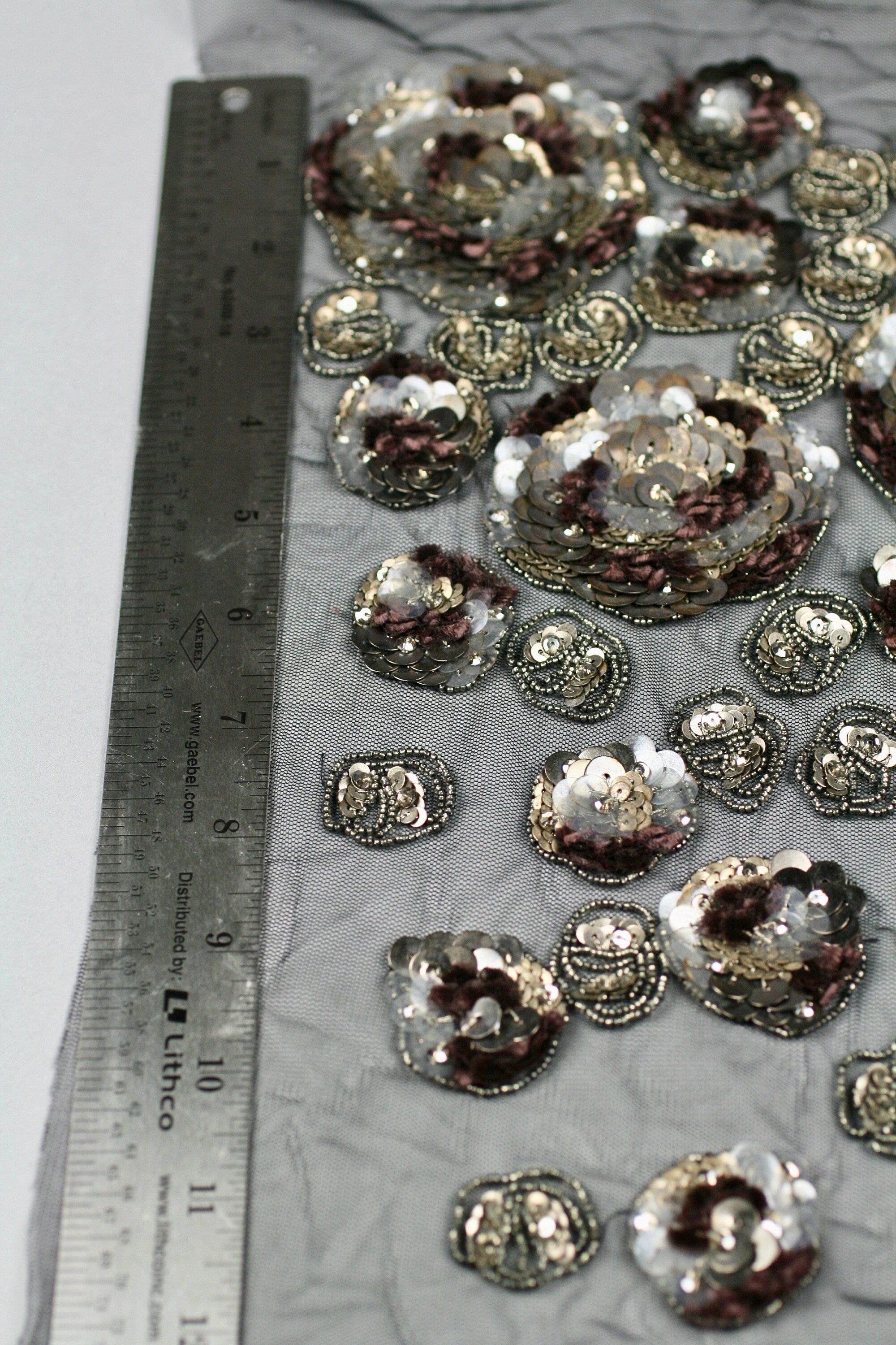 3D Heavy Beaded Sequin Applique