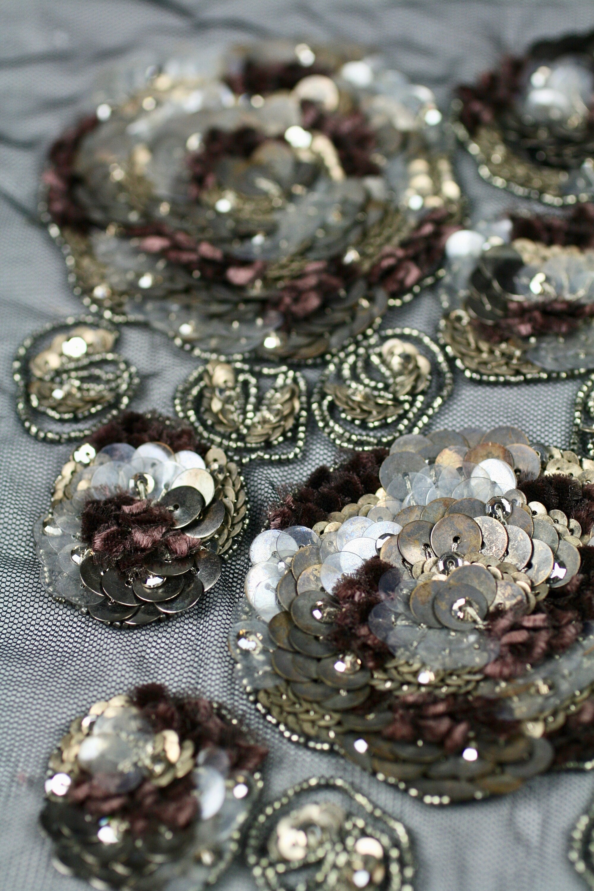 3D Heavy Beaded Sequin Applique