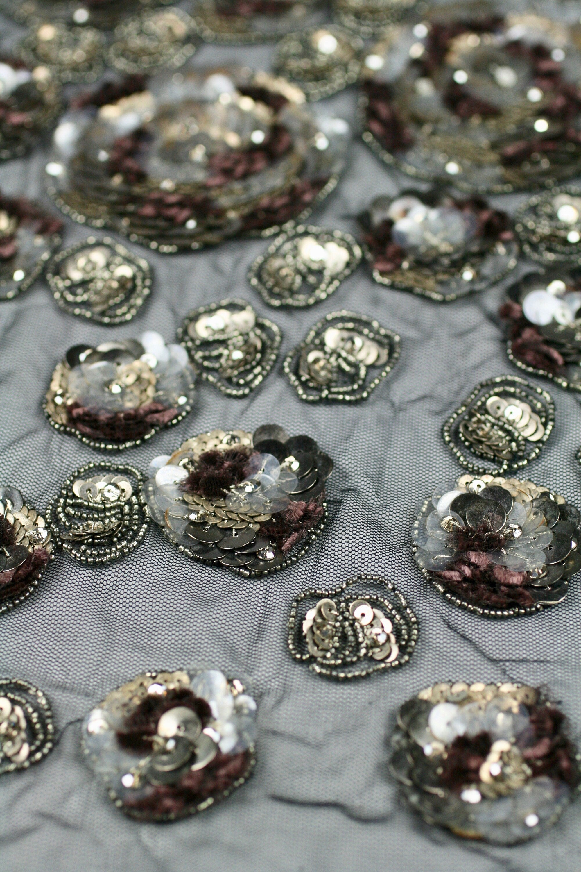 3D Heavy Beaded Sequin Applique