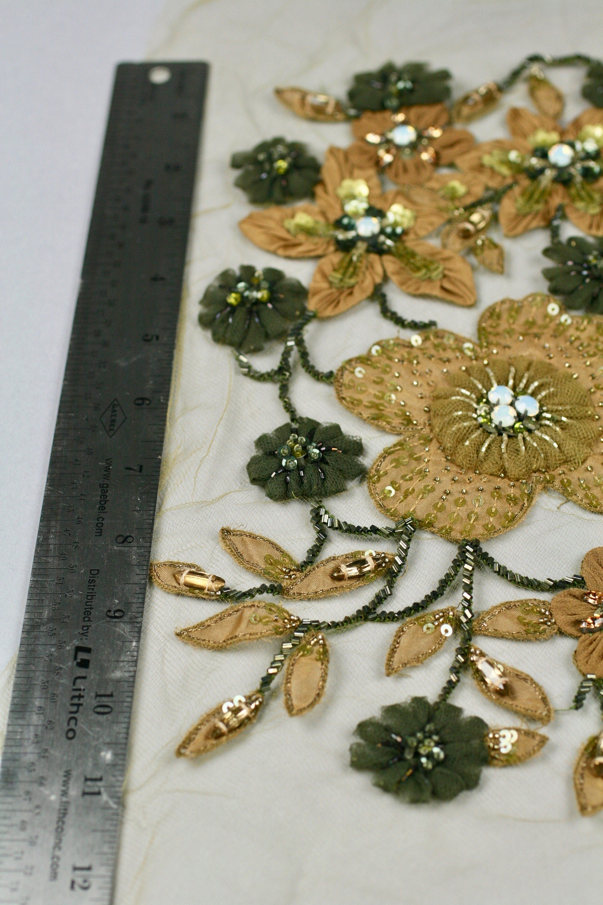 C110 - Black & Gold Floral Panel