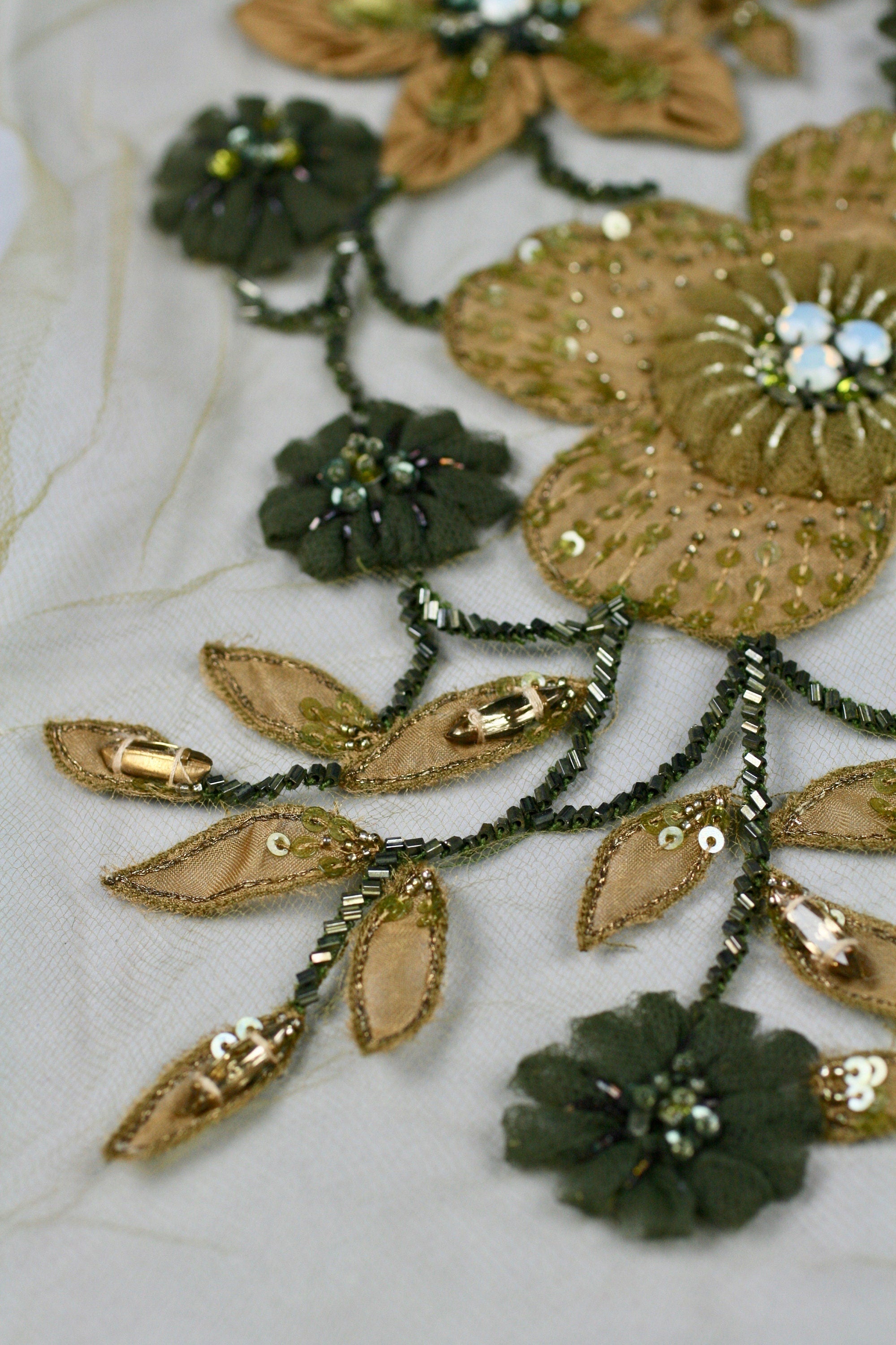 C110 - Black & Gold Floral Panel