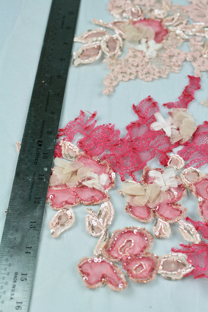 C117 - Chantilly Lace Floral Applique