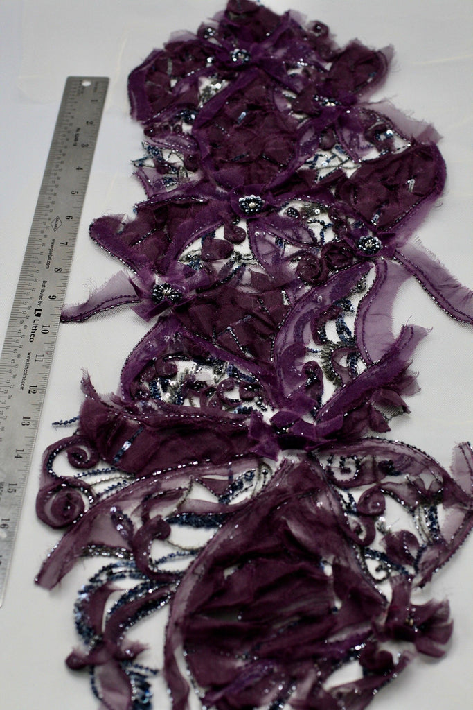 3D Silk Organza Ruffled Applique - Moda Artisans