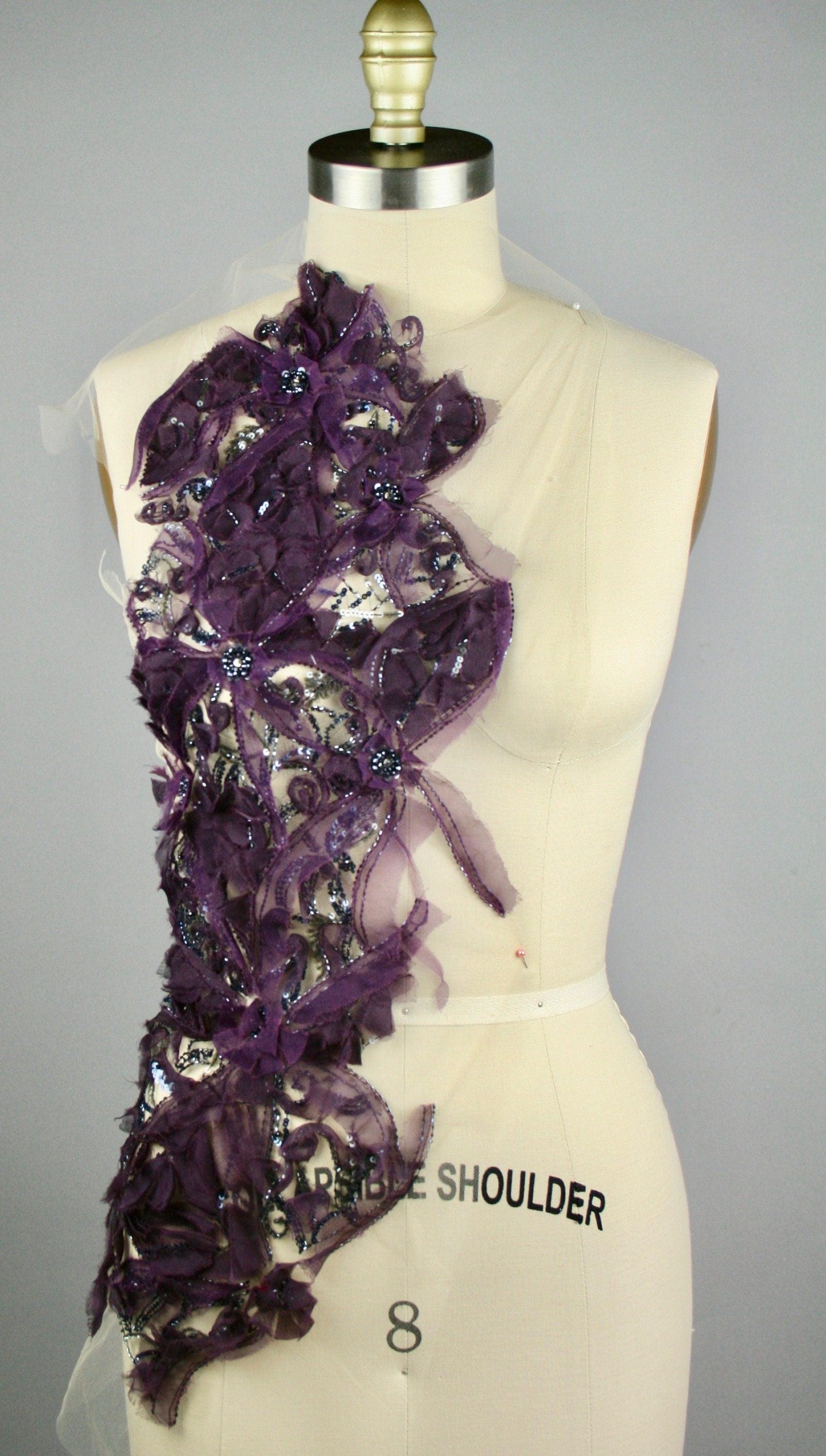 3D Silk Organza Ruffled Applique - Moda Artisans