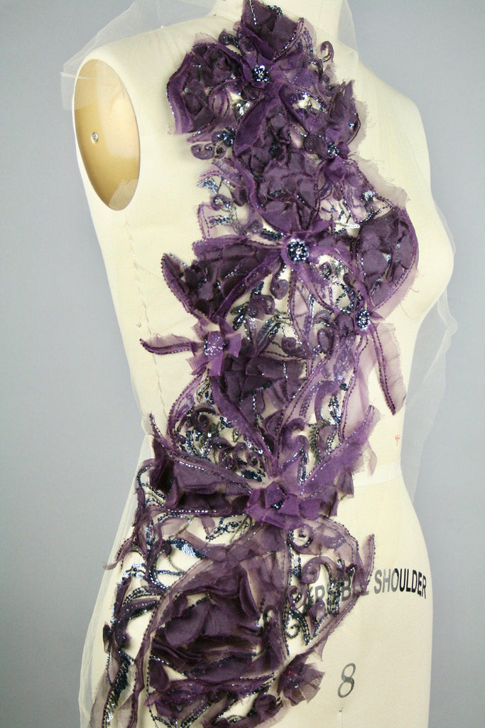 3D Silk Organza Ruffled Applique - Moda Artisans