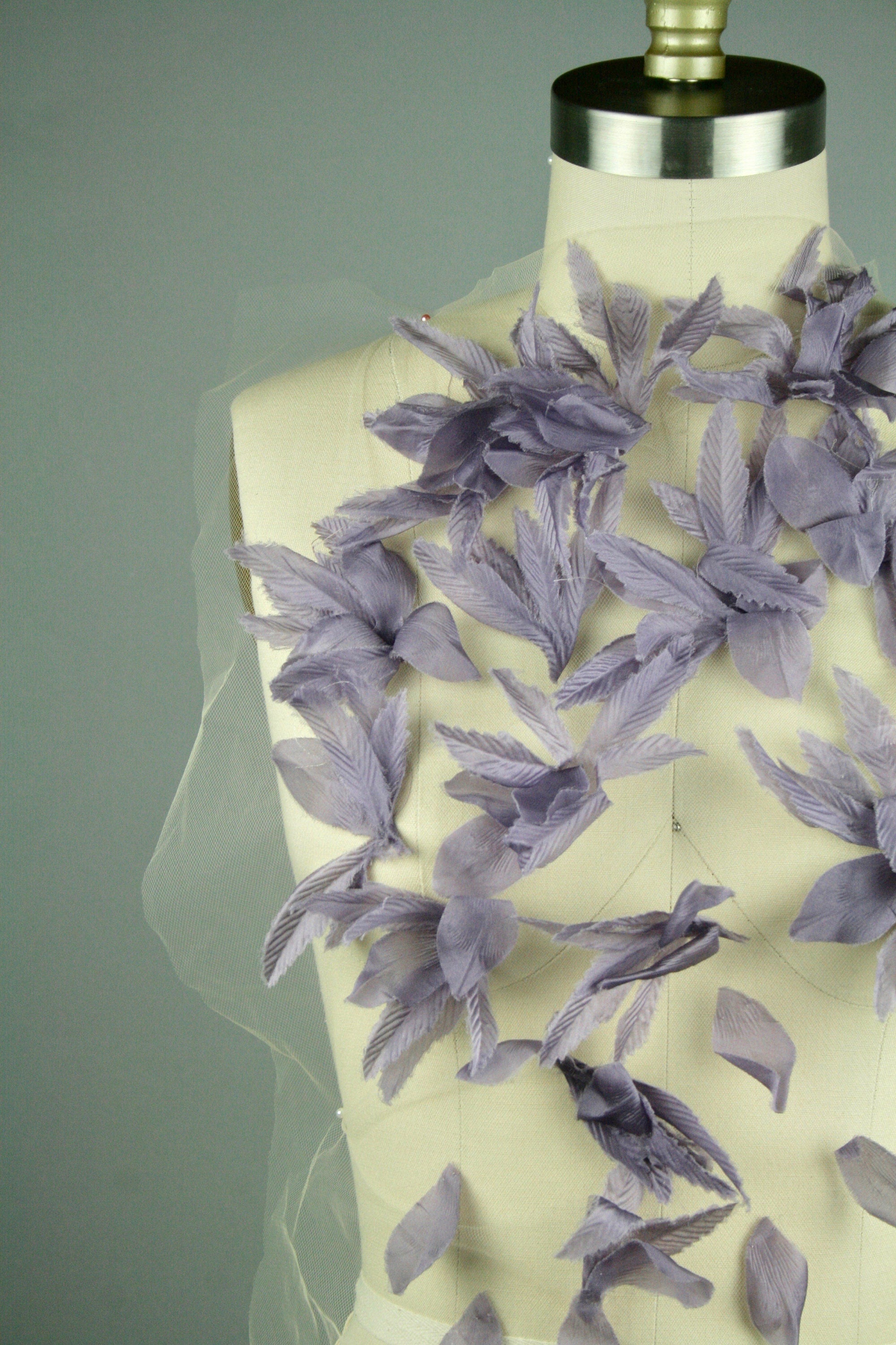 3D Satin Organza Floral Customizable Applique