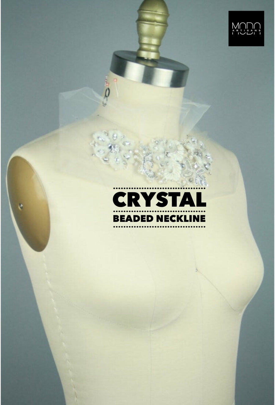 Crystal applique for Wedding Gowns, Embroidered Lace Belt, Beaded Trim, Beaded Applique Panel,Shoulder Crystal Trim ,Applique for Cape,