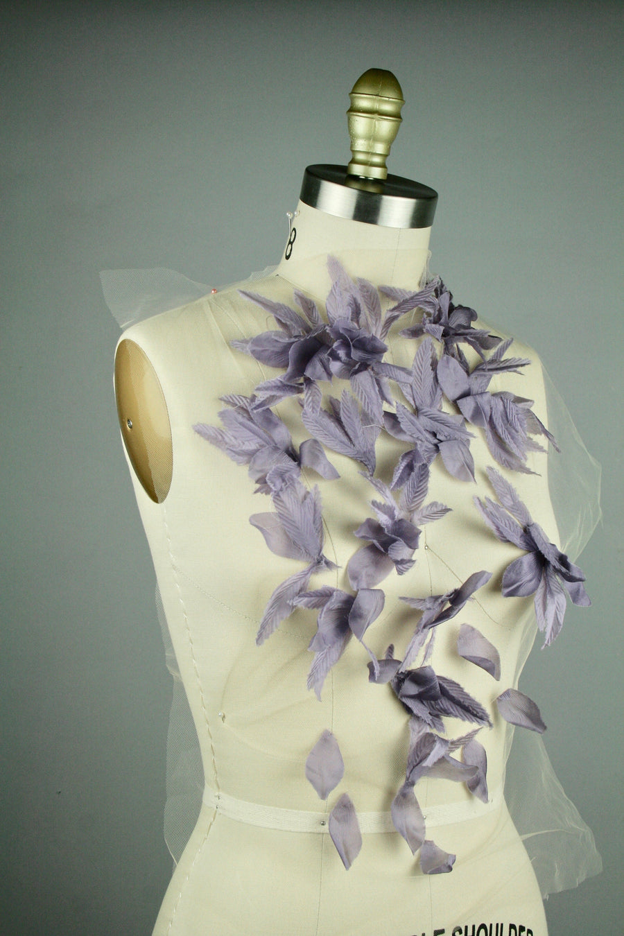 3D Satin Organza Floral Customizable Applique