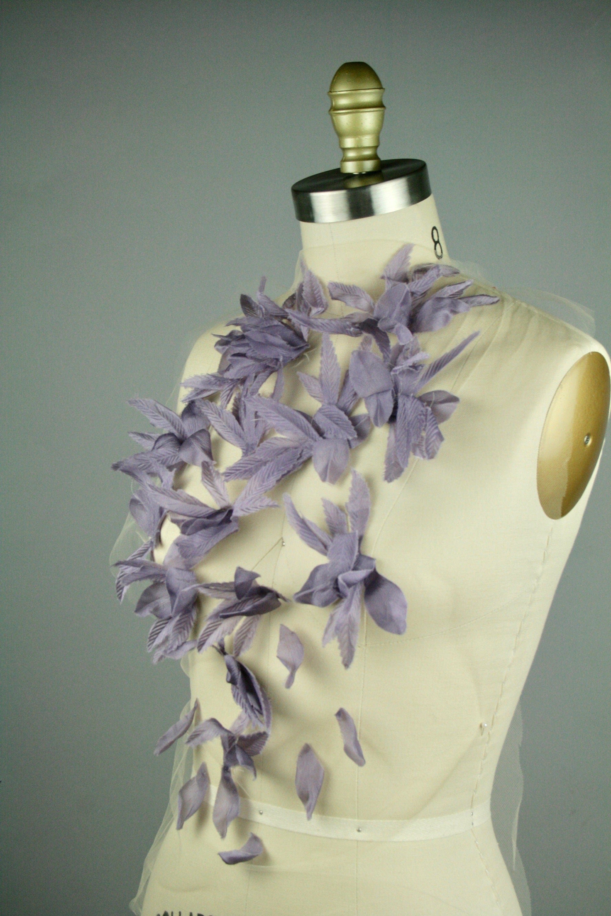 3D Satin Organza Floral Customizable Applique